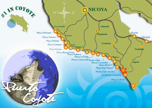 Puerto Coyote Map